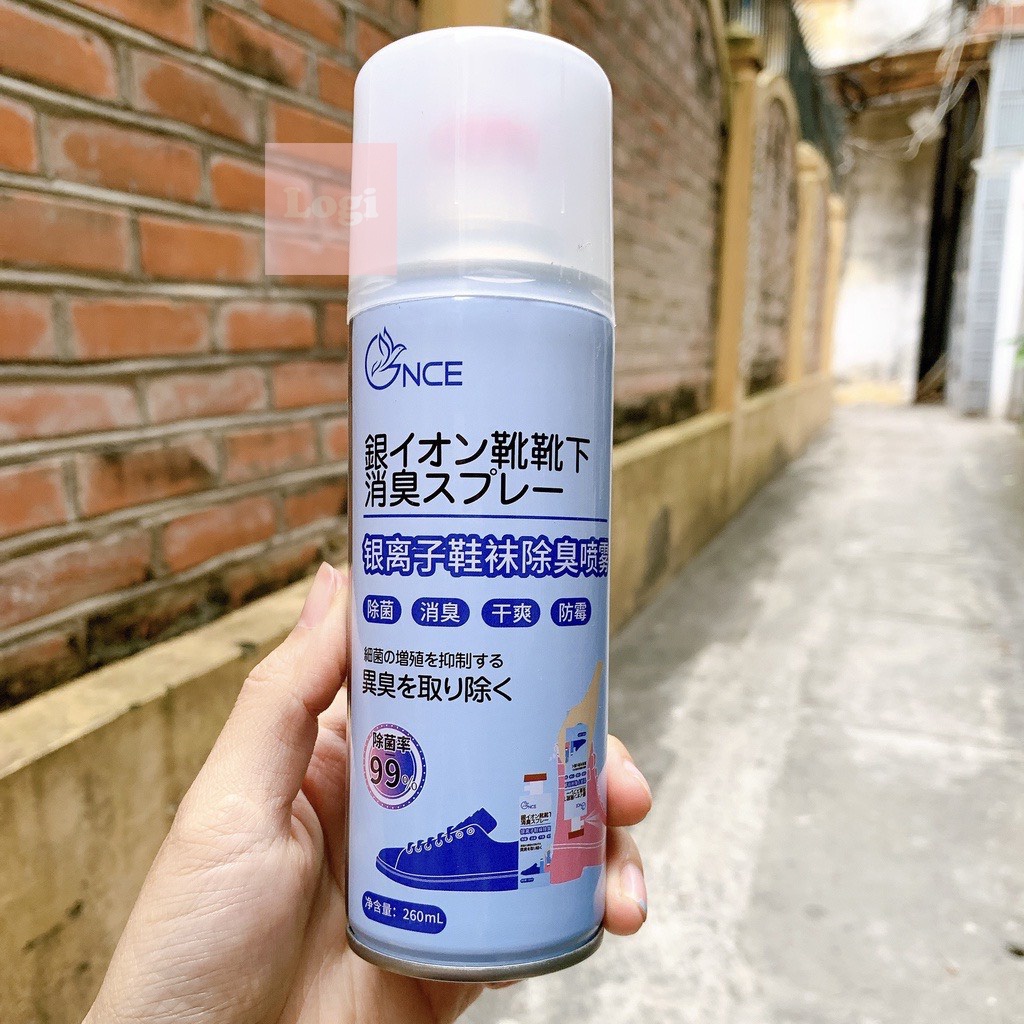 Bình xịt khử mùi giày chống hôi chân NCE 260ml