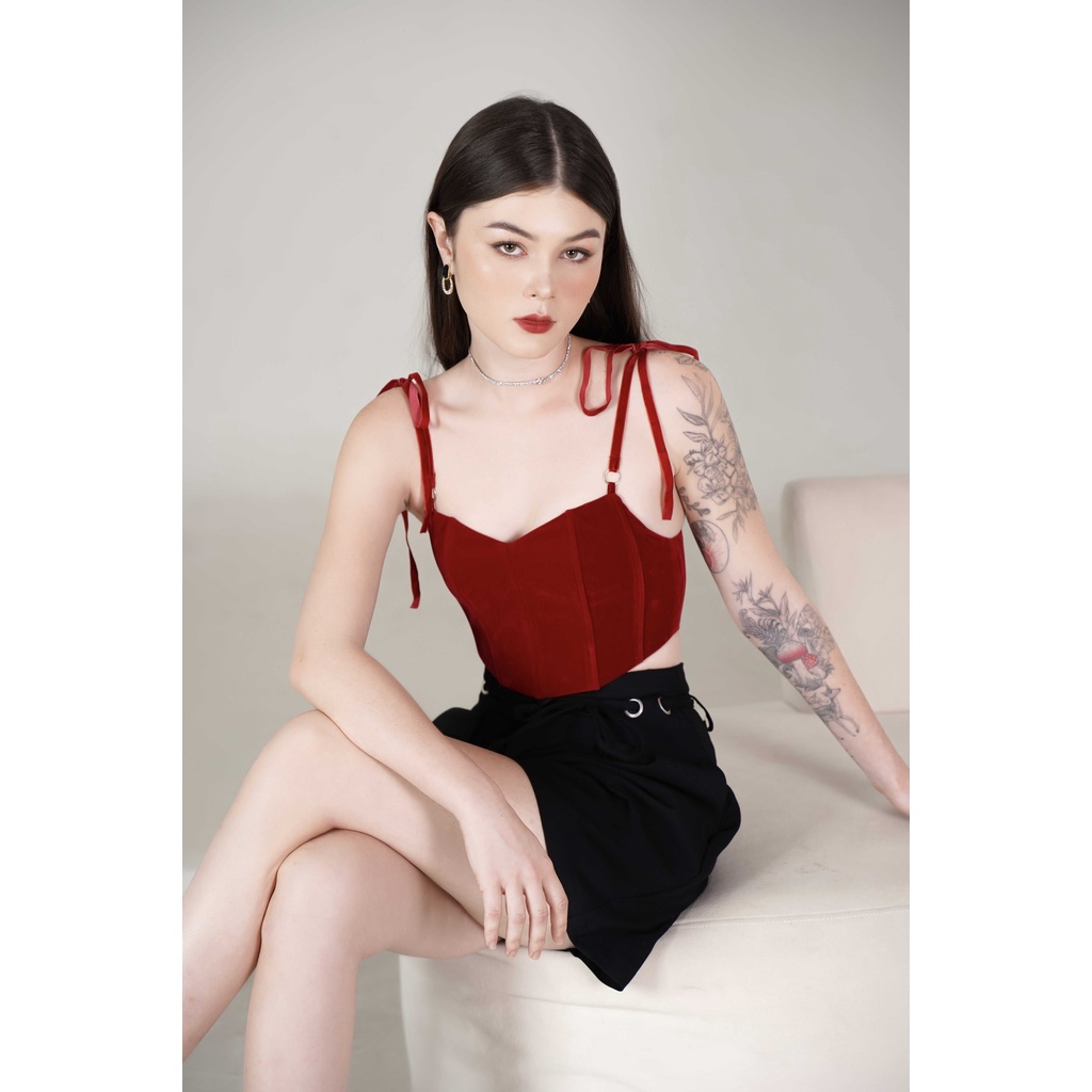 Áo nữ thiết kế dáng corset hai dây - VELVET TOP - GOÛT DE JUN