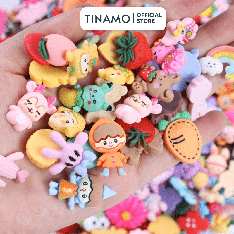 Set 20 sticker 3D dán bình nước, nón bảo hiểm, charm trang trí TINAMO kèm keo dán - Nhiều mẫu đa dạng