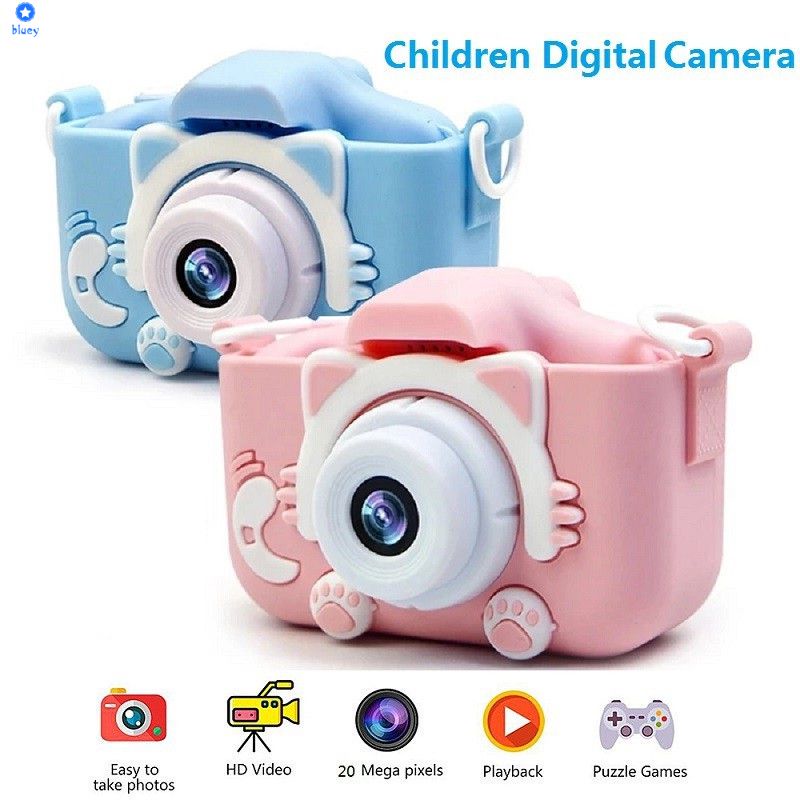 X5s Trẻ Em Máy Ảnh Kỹ Thuật Số Hoạt Hình Trẻ Em Camera Đồ Chơi Hd Camera Ảnh Đồ Chơi Dễ Thương Camera Cầm Tay Để Làm Quà Tặng Sinh Nhật 【Bluey】