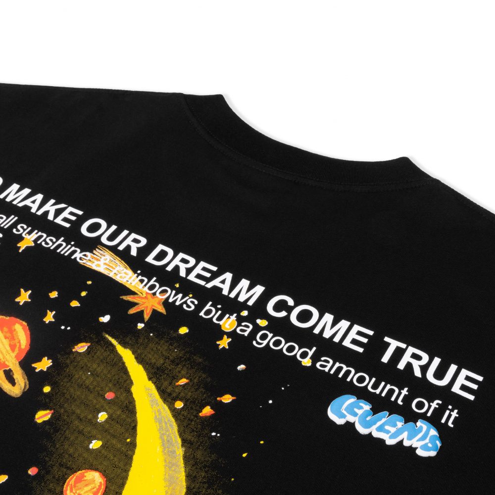 Áo Thun LEVENTS DREAM COME TRUE Black Nam, Áo Phông Levent Nữ Tay Ngắn Kiểu Lỡ Local Brand Form Rộng Unisex | 2tx.resell