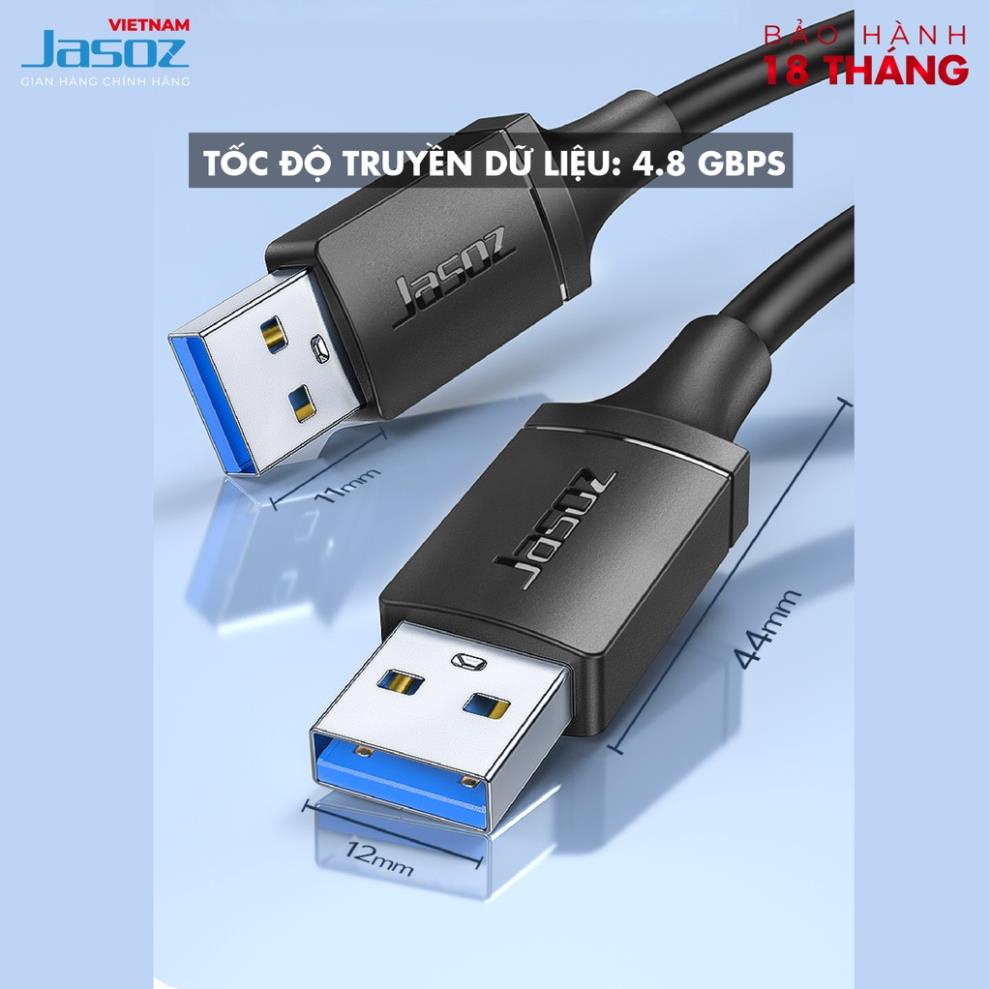 Cáp USB 3.0 AM/AM 2 đầu dương JASOZ D118 - Hàng chính hãng - Bảo hành 18 tháng