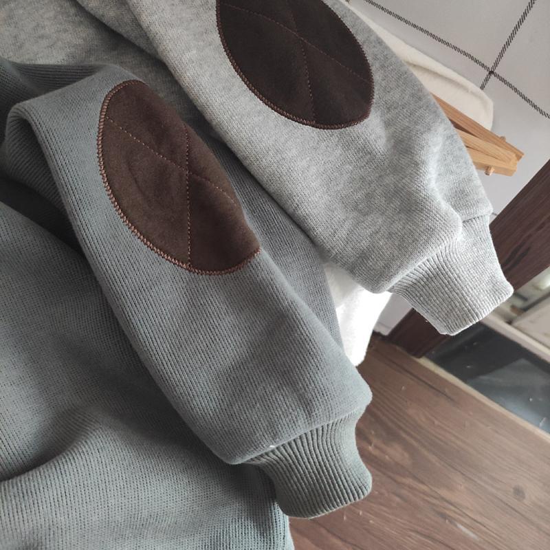 Áo Khoác Denim Phối Lông Cừu Giả Một Lớp Có Mũ Trùm Tháo Rời Được In Hoạt Hình Thời Trang Thu Đông Cho Bé Trai