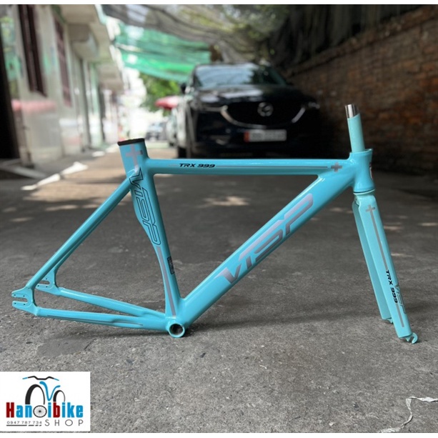 Khung nhôm Fixed Gear VISP TRS 999 Xanh bianchi nhẹ đẹp