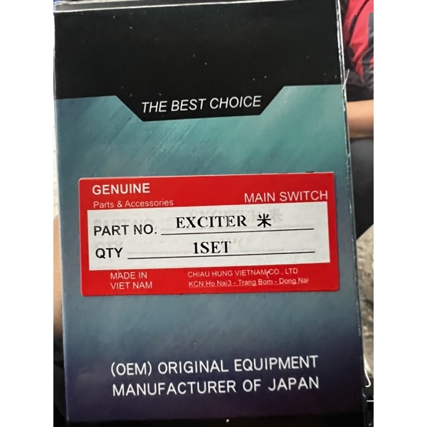 Bộ khoá máy exciter 2005 đến 2010 4số 8 cạnh có khoá yên sau chính hãng Chiau hung