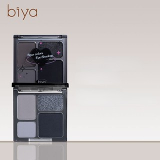 Bảng Phấn Mắt BIYA Bốn Màu Sắc Tông Lì / Hiệu Ứng Ngọc Trai Trang Điểm Mắt Khói Phong Cách Âu Mỹ