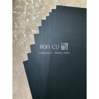 10 tờ giấy bìa đen, giấy mỹ thuật màu đen định lượng 240gsm
