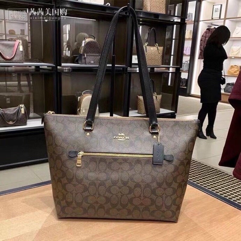 Túi xách nữ dáng tote Coach size to bự, vừa A4, laptop