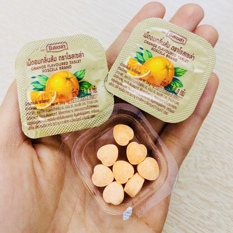 KẸO C CAM TRÁI TIM THÁI LAN VỈ 24 hộp