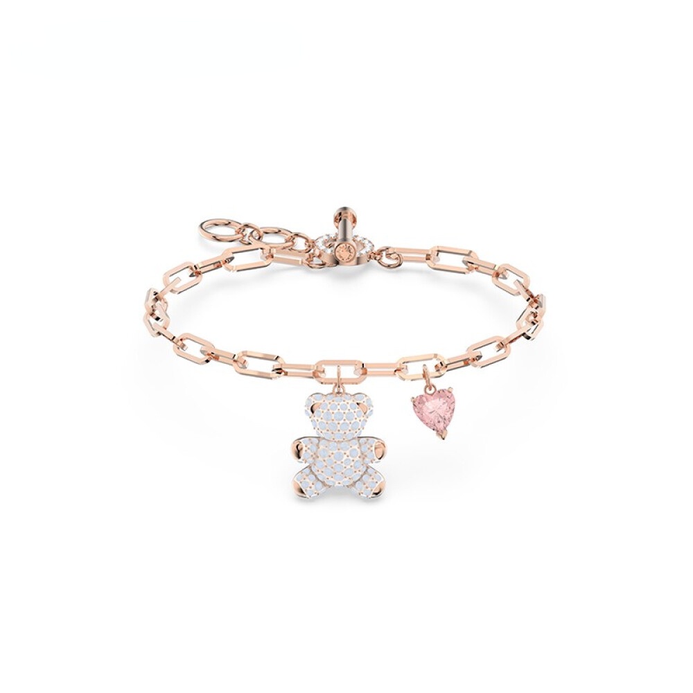 Vòng Tay Mạ Vàng Hồng Swarovski Teddy Hình Gấu Teddy Dễ Thương 5599284