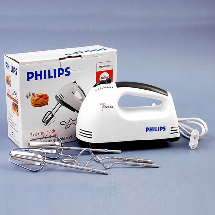 Máy Đánh Trứng Cầm Tay, Máy Đánh Trứng Mini Cầm Tay 7 Tốc Độ Cực Mạnh - Hoạt Động Êm Ái.