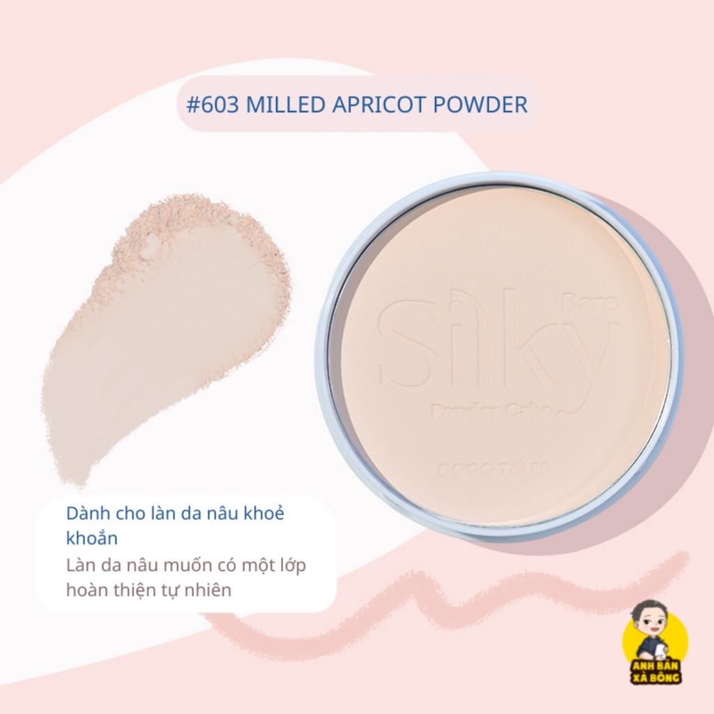 Phấn Phủ Dạng Nén GOGO TALES Bare Silky Loose Powder GT356
