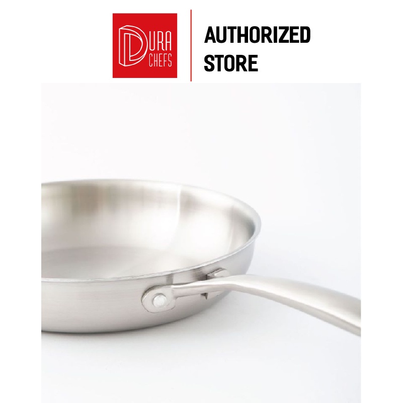 Chảo inox 3 lớp DURACHEFS  - Hàng chính hãng, bảo hành 05 năm