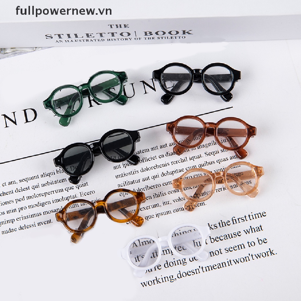 Kính Mắt Mini fullpowernew 4.5cm Dễ Thương Cho Búp Bê Tỉ Lệ 1 / 6 1 / 8 1 / 12