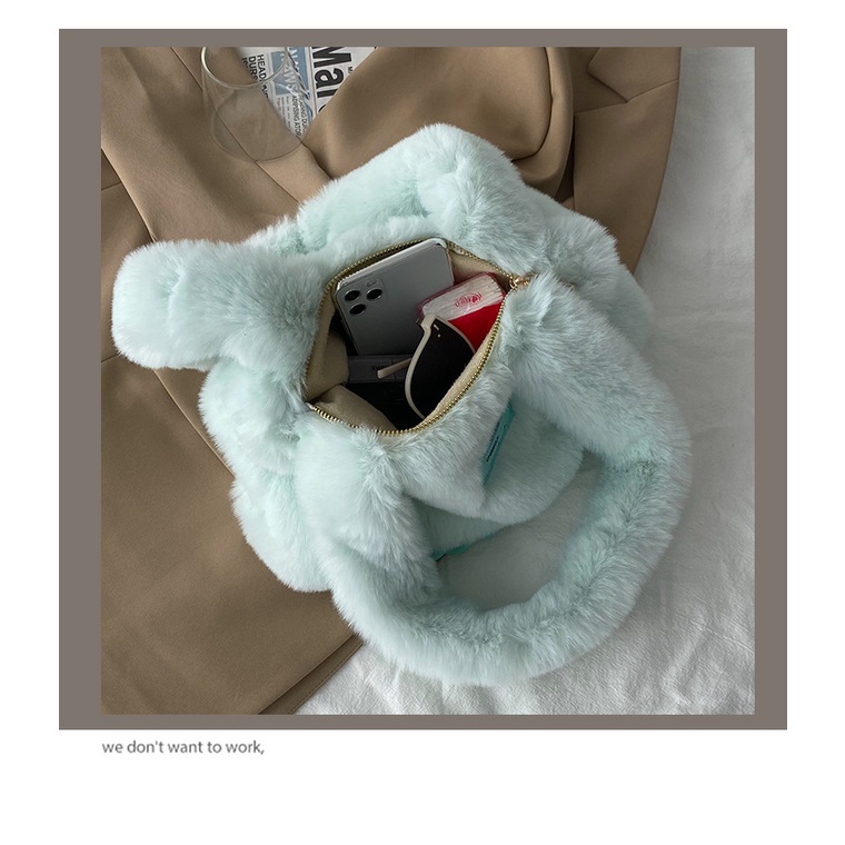 Túi Xách Đeo Vai Phủ Bông Phối Dây Xích Thời Trang Nữ Mới 2022