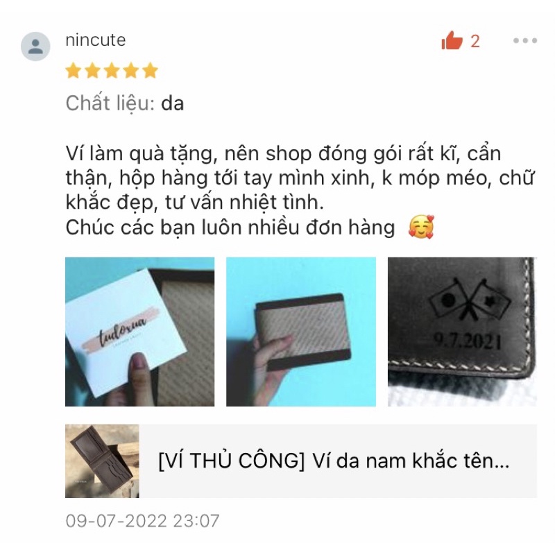 Ví da nam khắc tên theo yêu cầu, chất liệu da bò thật, tặng kèm móc khóa da,làm quà tặng sinh nhật