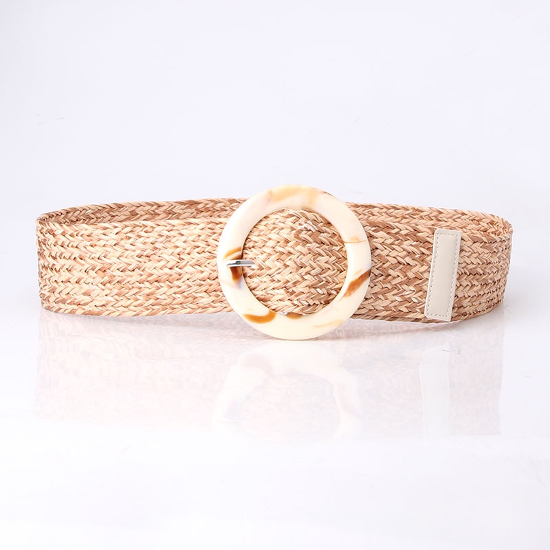 Thắt Lưng Bện Dây Bản Rộng Bằng Nhựa Resin Nhiều Màu Sắc Trang Trí Đầm Cho Nữ