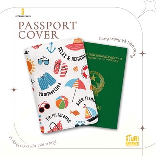 Ví Đựng Passport TRAVEL GO TO THE BEACH - Bao Da Hộ Chiếu Du Lịch Thời Trang - Cá Tính - PPT193
