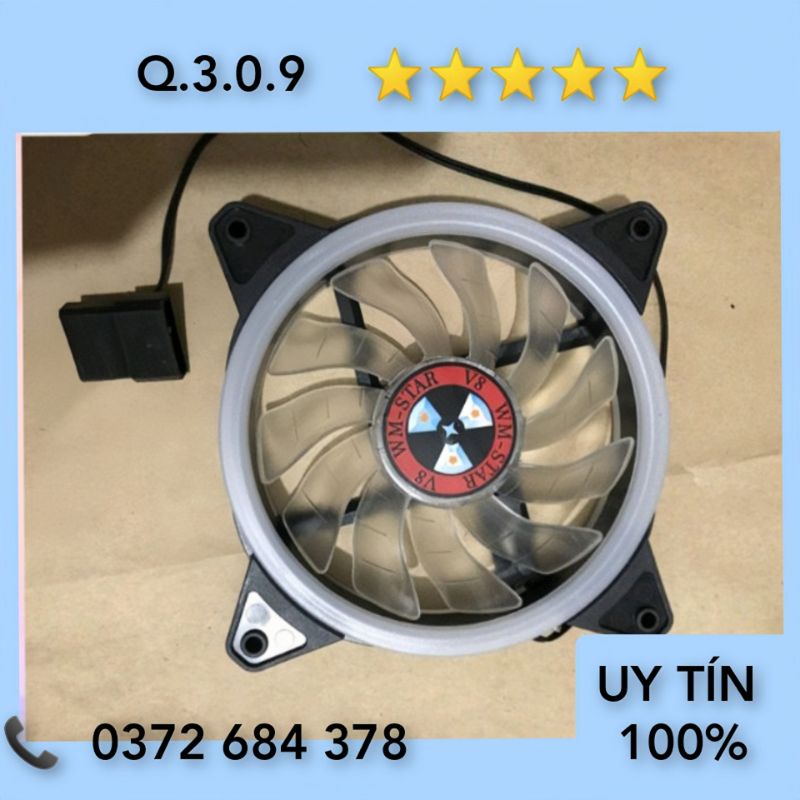 Quạt tản nhiệt pc X2 chiếc Fan led RGB cắm nguồn trực tiếp ko qua hup