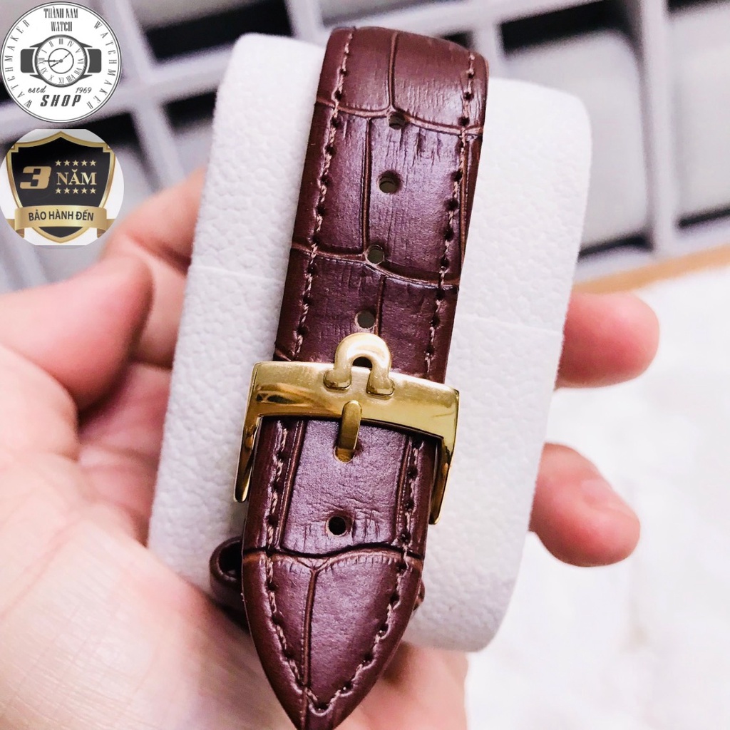 Đồng hồ Nam Omega OMG07 Dây da cao cấp, Full hộp, Mặt Sapphire chống xước, chống nước thẻ bảo hành 36 tháng