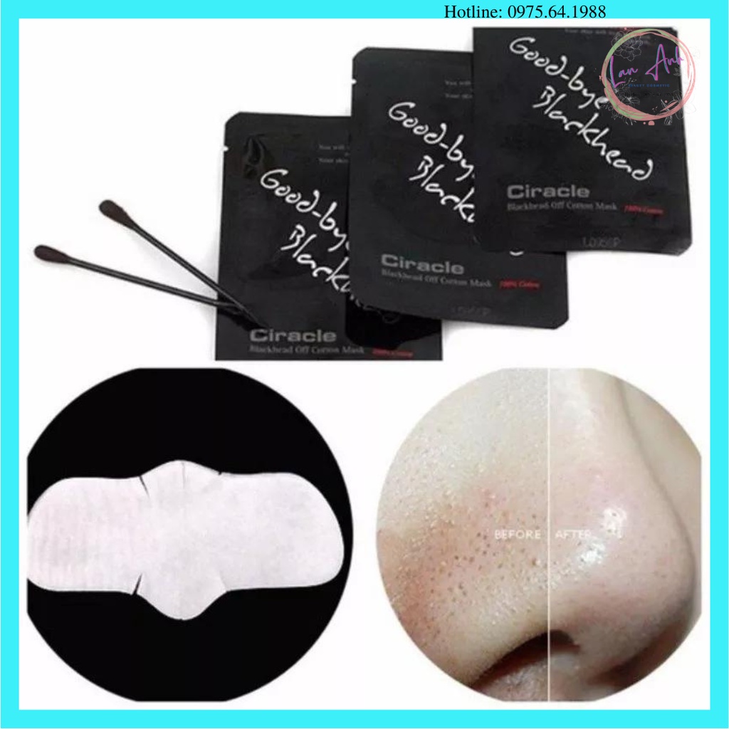 Mặt nạ đẩy mụn đầu đen Goodbye Blackhead Ciracle Blackhead Off Cotton Mask