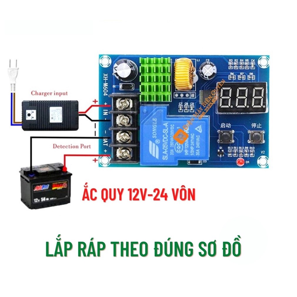 Mạch Bảo Vệ Sạc Ắc Quy Tự Ngắt 6V– 60VDC (XH-M604) An Toàn Tiện Dụng-Linh kien33