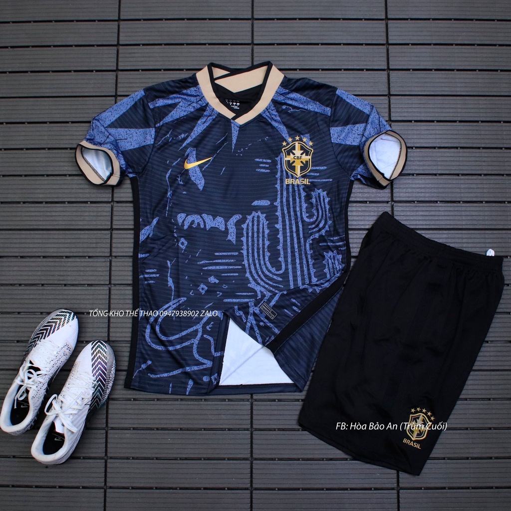 Áo Brazil 2023 - Set Bộ Quần Áo Bóng Đá Tuyển Brazil WC 2023 Sân Nhà- Sân Khách Chuẩn Thái Cao Cấp