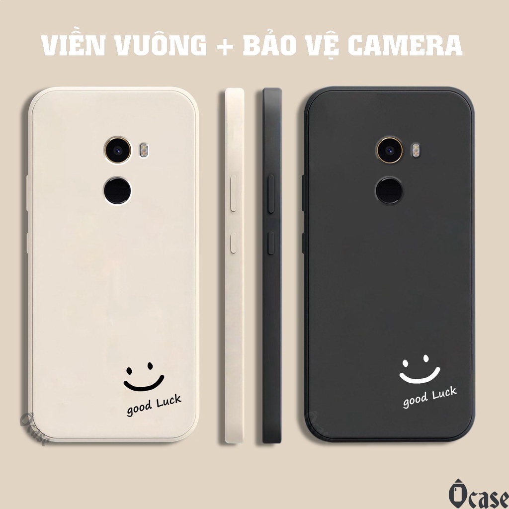 Ốp lưng Xiaomi Mi Mix 2 in hình mặt cười may mắn cạnh viền vuông có bảo vệ camera