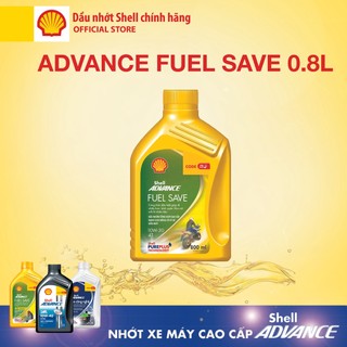 [Xe số 0.8L] Dầu nhớt 4T Shell Advance FUEL SAVE Tiết kiệm xăng 10W30 SN 0.8L