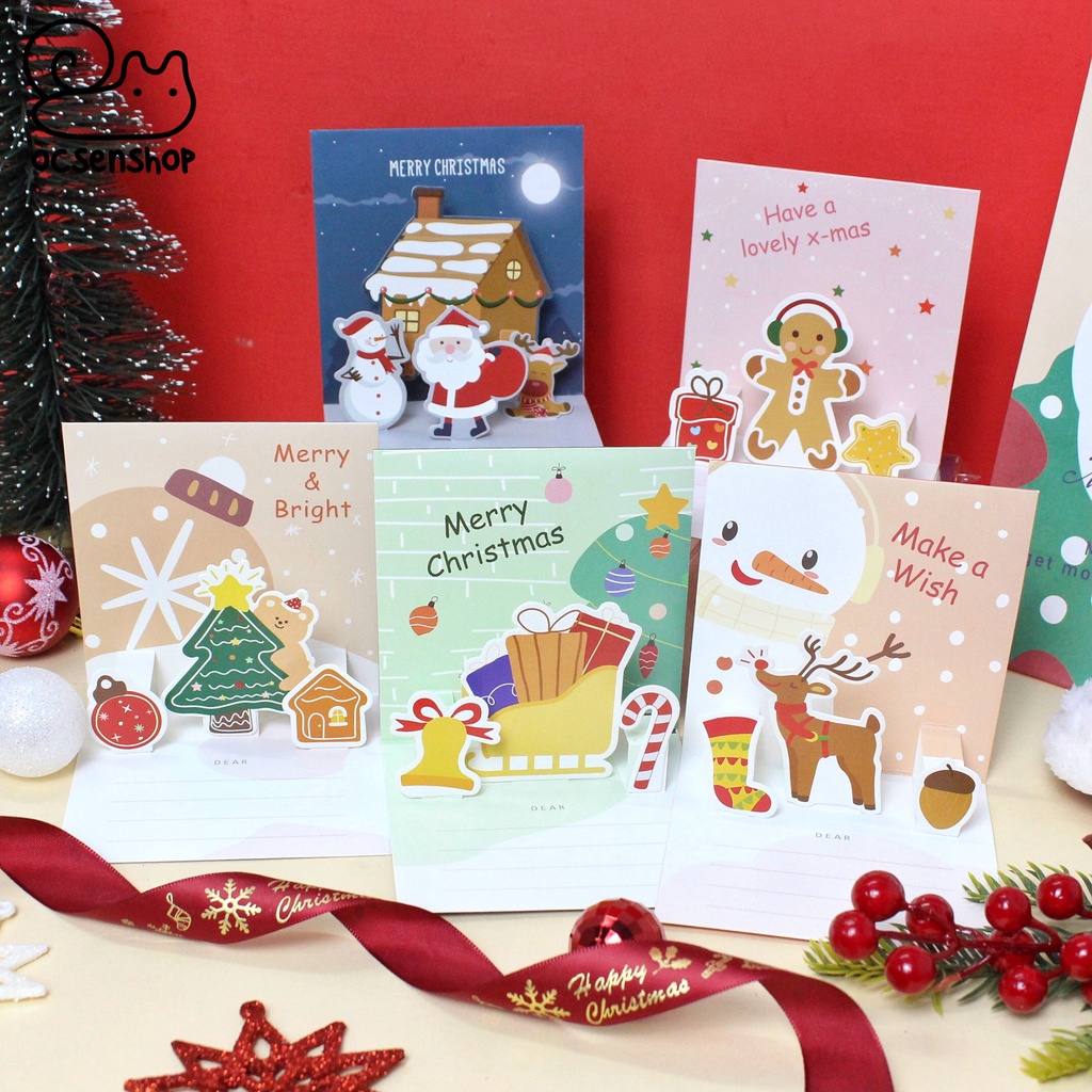 Thiệp vuông Noel 3D (11x11x11)