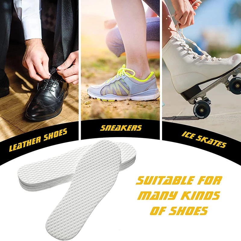 1 Cặp Đệm Lót Giày Mềm Mại Thoáng Khí Thấm Hút Mồ Hôi Chống Trượt Cắt Được Dành Cho Nam Nữ