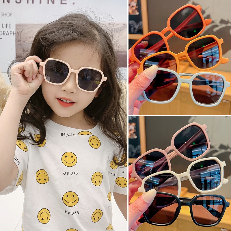 Kính Mát Gọng Vuông Chống Tia UV Thời Trang Cho Bé