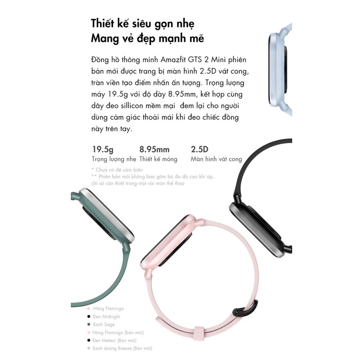 Đồng hồ thông minh Amazfit GTS 2 Mini  - Hàng Chính Hãng - Bảo Hành 12 Tháng