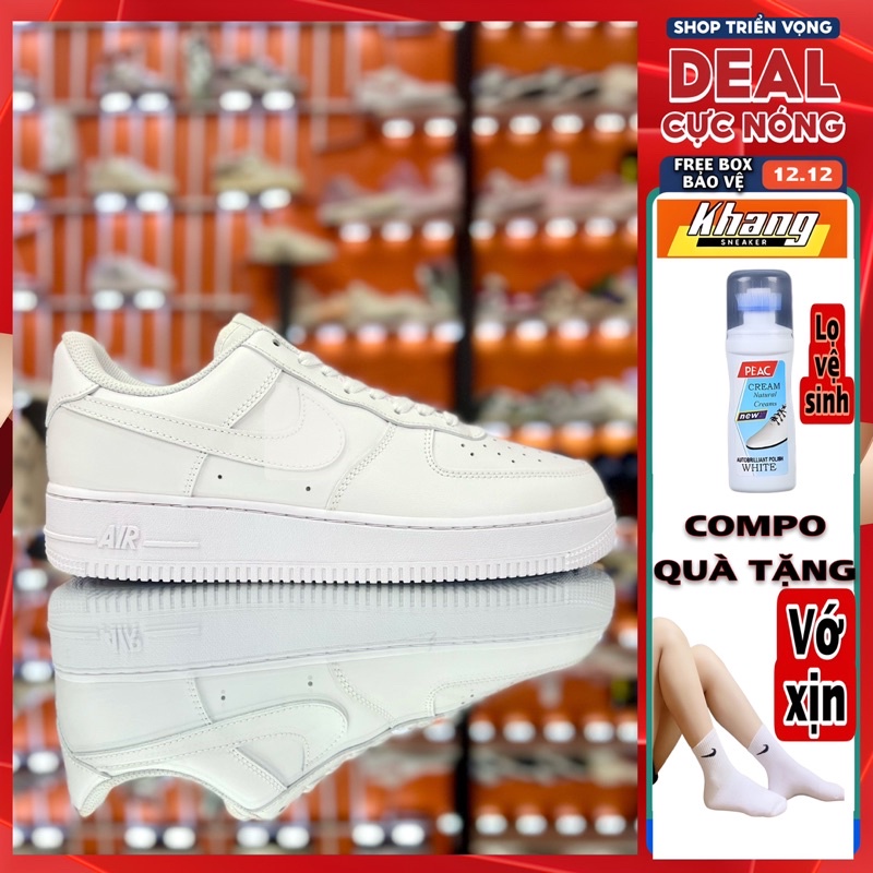 GIÀY SNEAKER AIR FOR ONE TRẮNG CAO CẤP KÈM COMPO QUÀ TẶNG GIÁ TRỊ