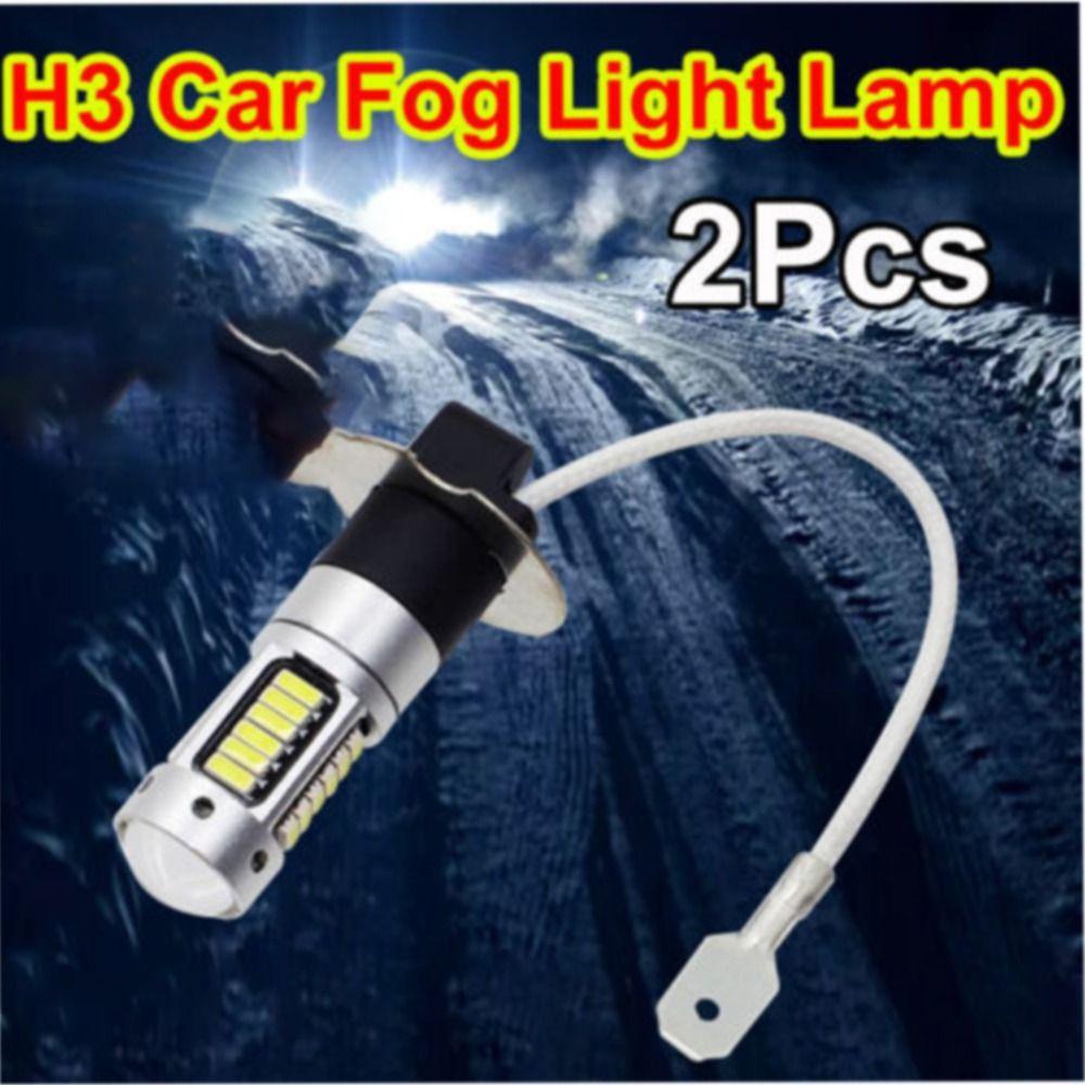 Bộ 2 Đèn Led Sương Mù Ánh Sáng Trắng 4014 12V 30-SMD Chất Lượng Cao Cho Xe Hơi