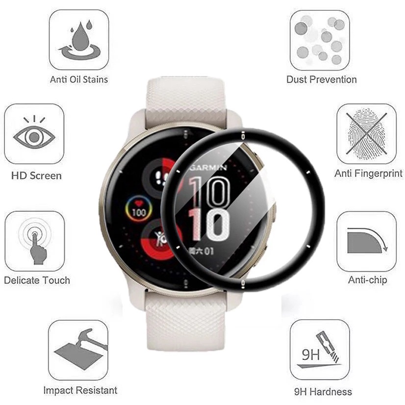Miếng Dán 3D Bảo Vệ Màn Hình Chống Trầy Cho Đồng Hồ Thông Minh Garmin Venu 2 Plus Garmin Venu 2S Venu 2