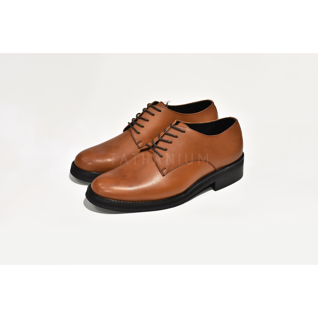 [TATHANIUM Footwear] Giày Derby cột dây màu bò da mộc