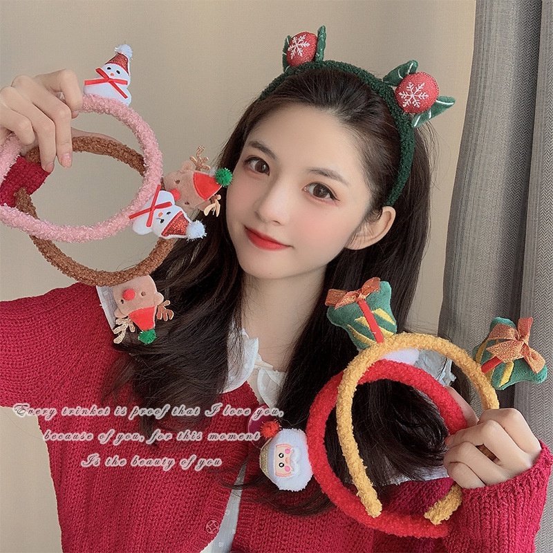 Quà Giáng Sinh/ Noel - Bờm cài tóc Giáng Sinh cán bờm mềm dẻo, ôm sát đầu, không gây đau thái dương