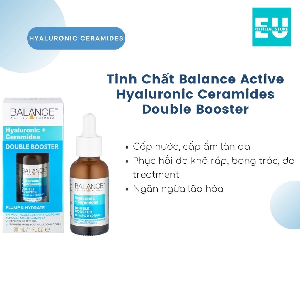 Tinh chất Balance Active Formula Double Booster Serum 30ml (Vitamin C, Hyaluronic &amp; Collagen)
