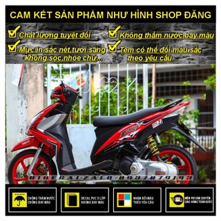 TEM RỜI MIO [LUVIAS] MẪU KG DÁN XE ĐỎ -