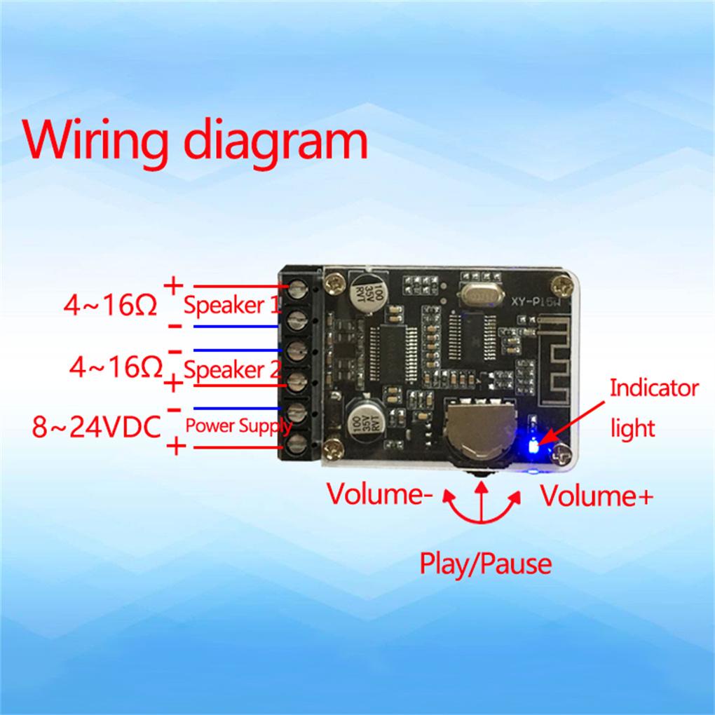 Bảng Mạch Khuếch Đại Âm Thanh Bluetooth DC 8-24V