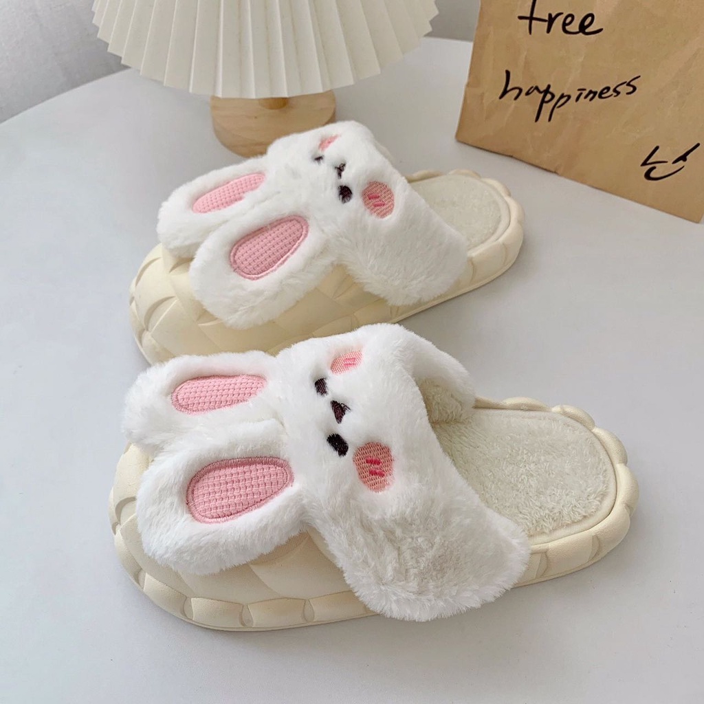 Dép Bông Hình Thỏ Đi Trong Nhà Dễ Thương Thời Trang Mùa Đông HOT 2022 -HHT002