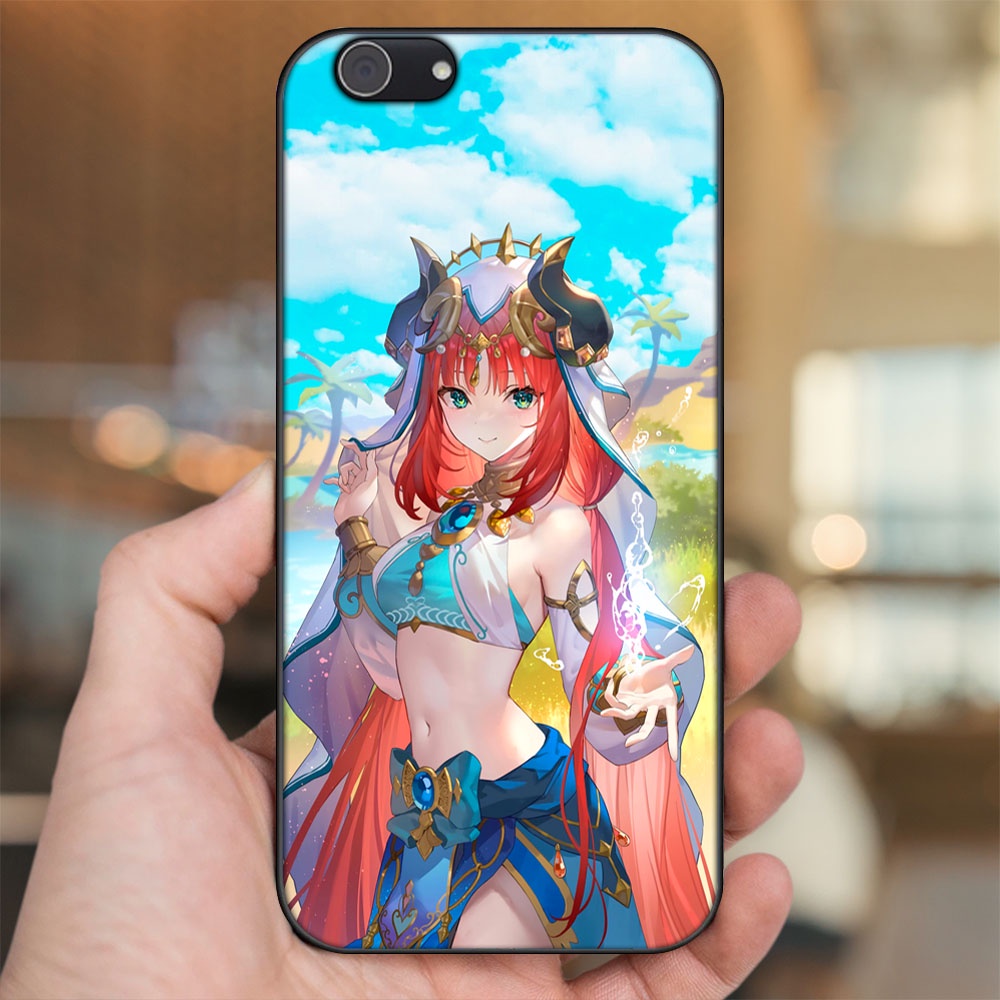 Ốp lưng Vivo Y53, Y69, Y71, Y81, Y83 viền đen in hình Nilou Genshin Impact