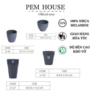 Ly Nhựa Melamine Vân Đá Xanh Fataco