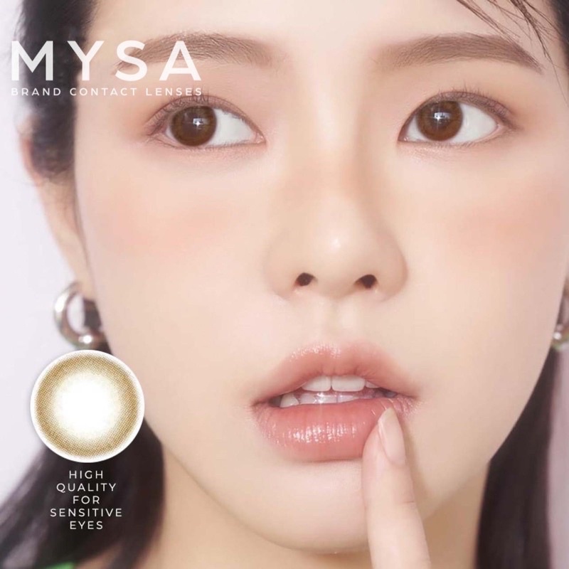 Lens Mắt Kính Áp Tròng Màu Nâu Tự Nhiên Không Giãn Đi Học Hoặc Đi Làm Có Từ 0-6 Độ Cận