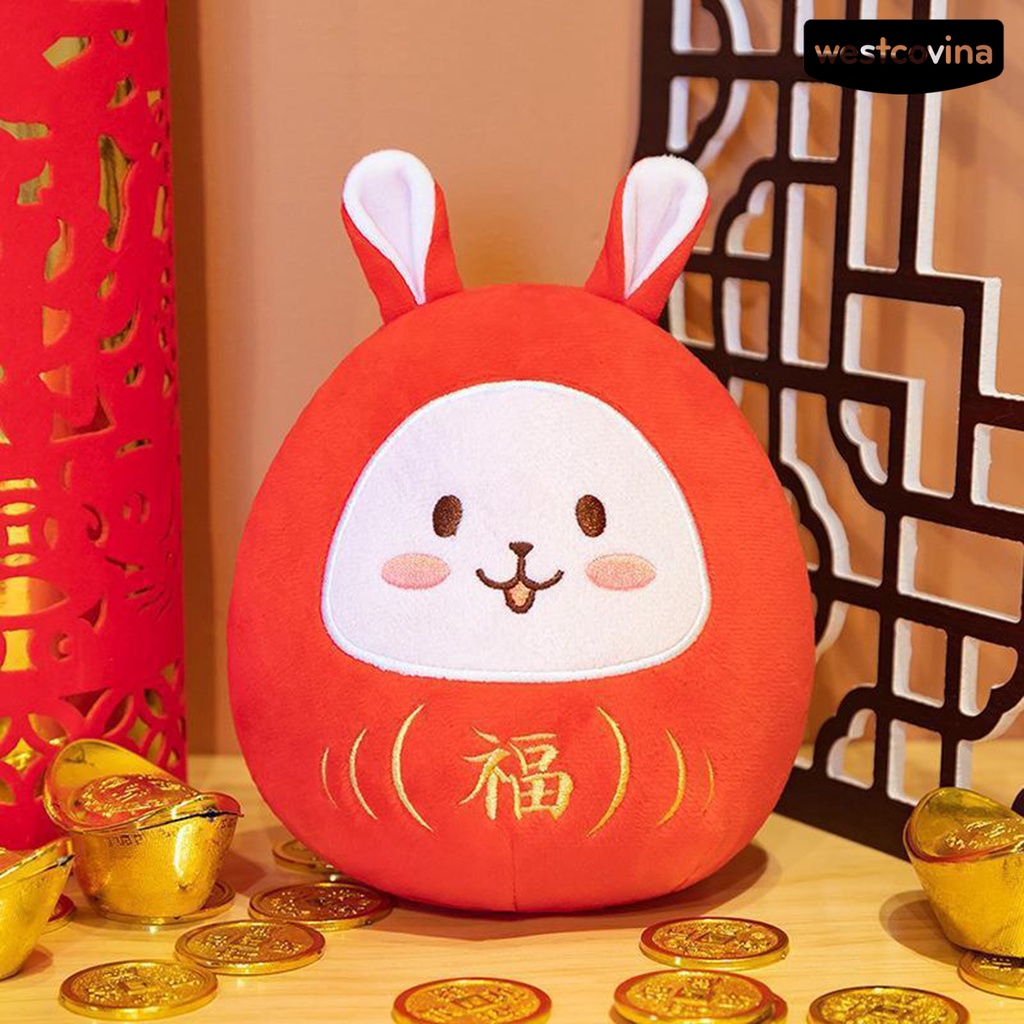 [Hot]☃Thỏ Nhồi Bông 6 / 18 / 28cm Phong Cách Trung Hoa Xinh Xắn