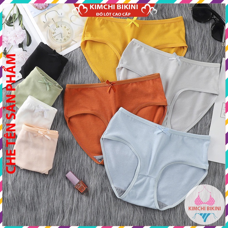 Quần lót nữ vải cotton mềm kháng khuẩn đính nơ điệu đà KIMCHIBIKINI Quần nót nữ dễ thương QL073