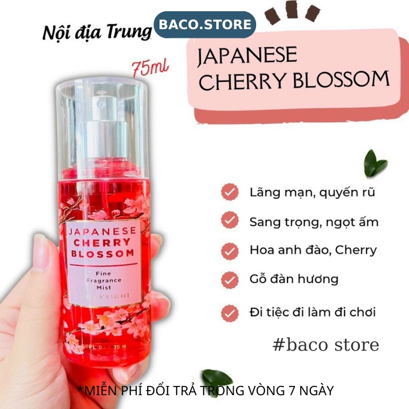 Body mist Xịt thơm Toàn thân 75ml Sang trọng, quyến rũ