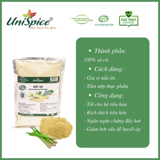 Bột Sả UniSpice (Túi 350gr)- Bột sả xay mịn nguyên chất 100%