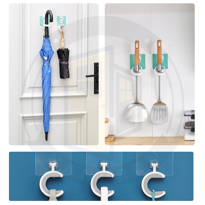 Kẹp chổi giữ cây lau nhà gắn tường không thấm nước tiện lợi cho gia đình NANORON ⭐ Móc treo nhà tắm thông minh